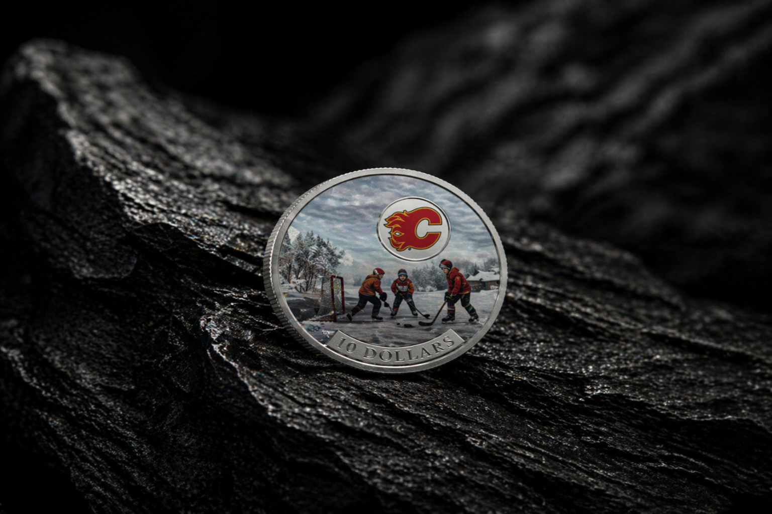 Calgary Flames Passion to Play Fine Silver