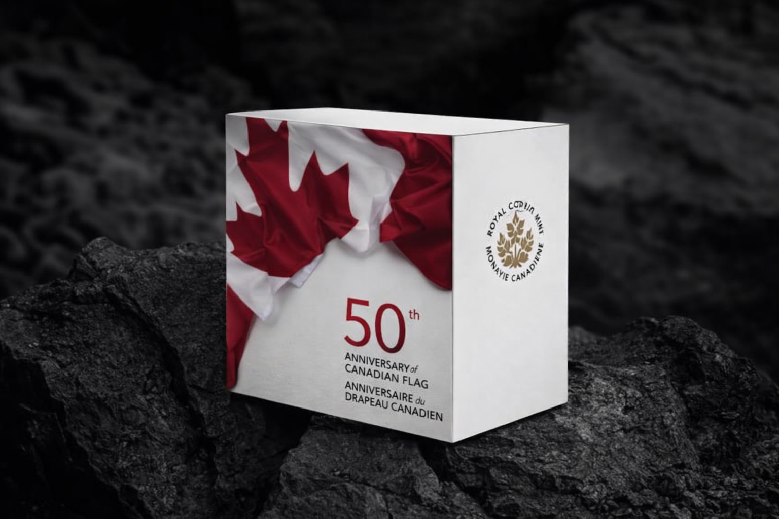50th Anniversary of the Canadian Flag Fine Silver